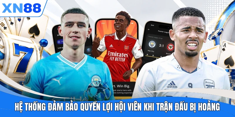 Hệ thống đảm bảo quyền lợi hội viên khi trận đấu bị hoảng Hệ thống đảm bảo quyền lợi hội viên khi trận đấu bị hoảng